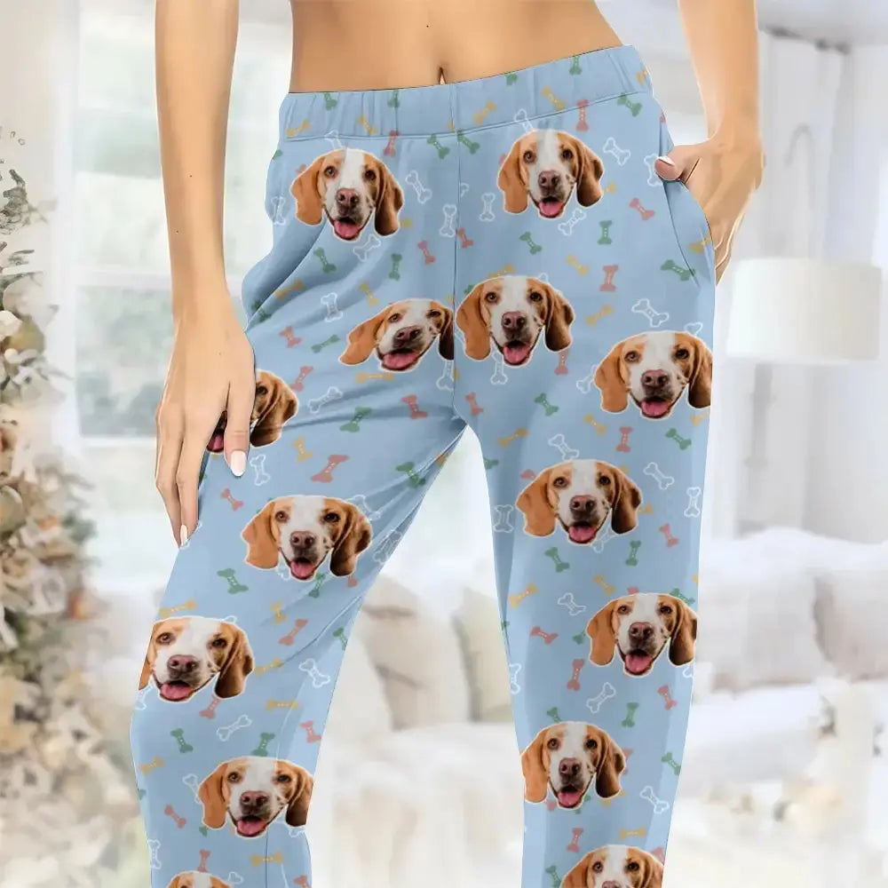 Custom Pet Photos - Personalized Pet Avatar Pajama Pants Duconspace