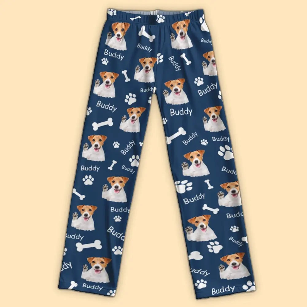 Custom Pet Photos on Pajama Pants - Personalized Gift for Dog Lovers