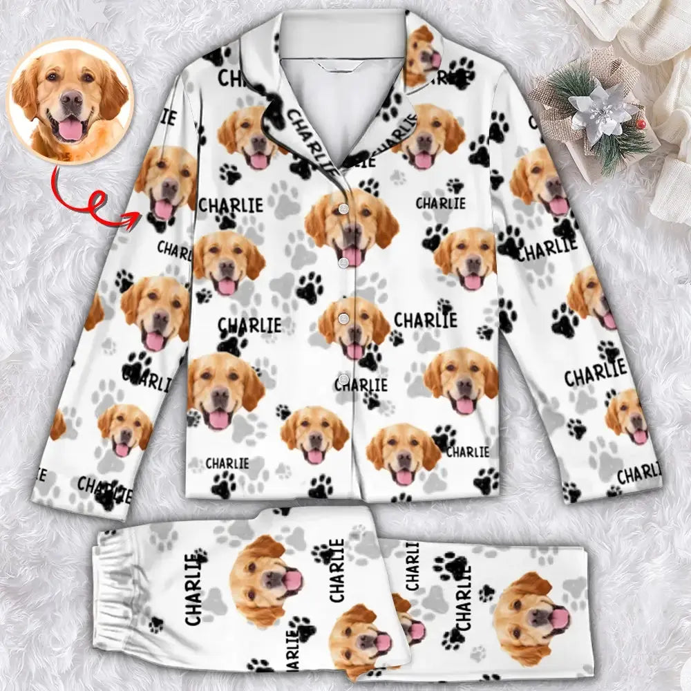 Custom Photo - Personalized Pajama Set Long, Gift for Pet Lover Duconspace