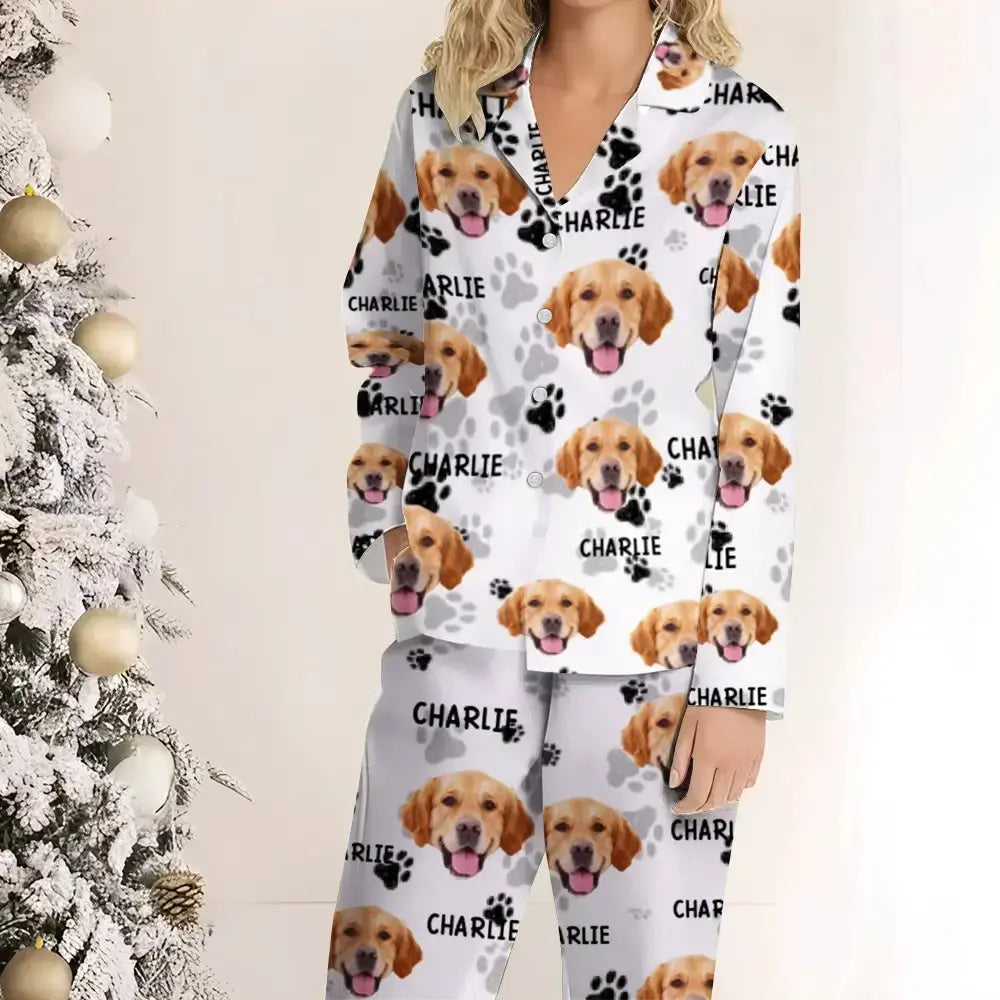 Custom Photo - Personalized Pajama Set Long, Gift for Pet Lover Duconspace