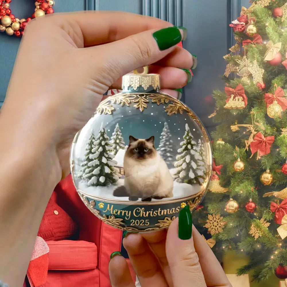 Custom Photo Acrylic Ornament - Personalized Christmas Gift for Pet Lovers