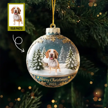 Custom Photo Acrylic Ornament - Personalized Gift for Dog, Cat Owners