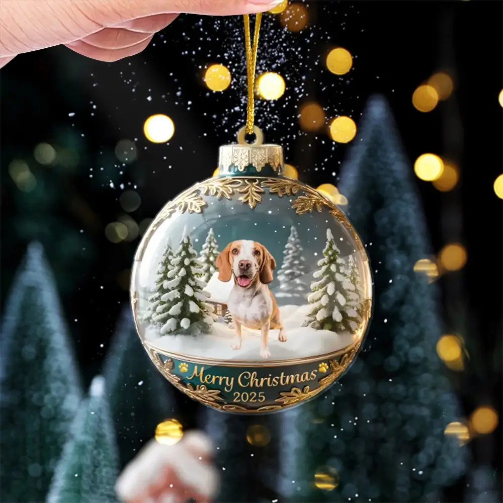 Custom Photo Acrylic Ornament - Personalized Gift for Dog, Cat Owners