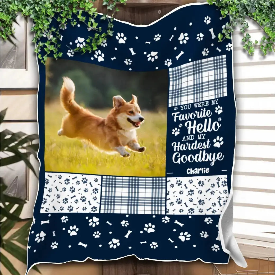 Custom Photo Blanket - You Were My Favorite Hello and My Hardest Goodbye Duconspace