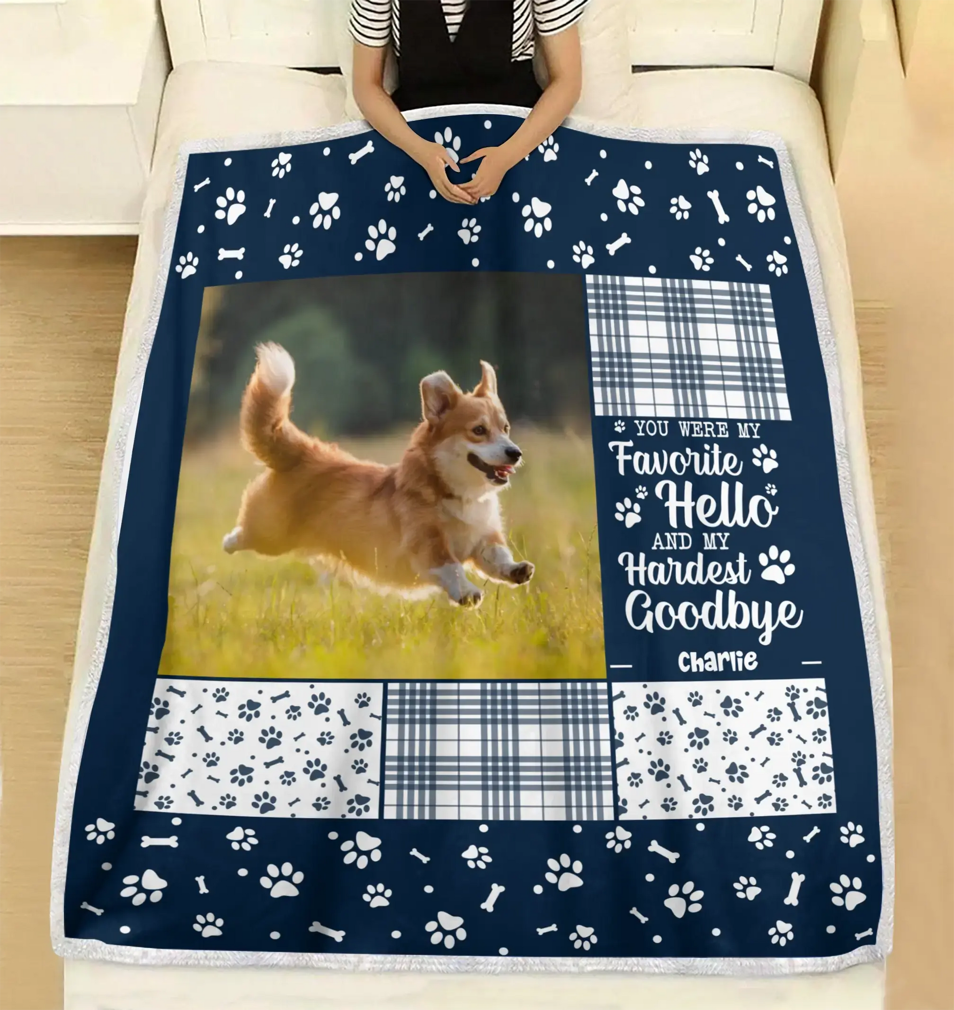 Custom Photo Blanket - You Were My Favorite Hello and My Hardest Goodbye Duconspace