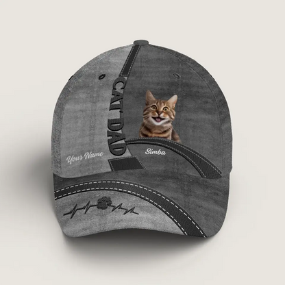 Custom Photo 'Cat's Best Friends' - Personalized Cat Classic Cap - Stylish Apparel Gift for Cat Moms and Cat Dads