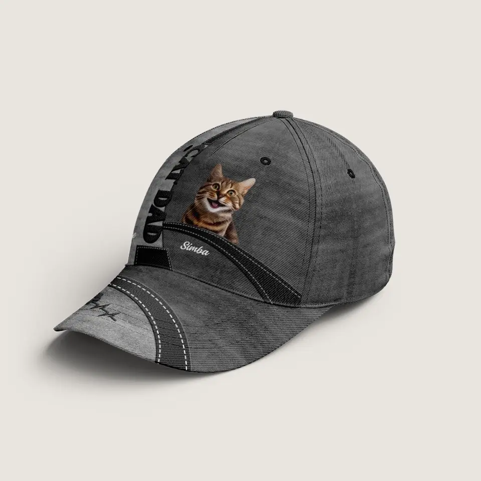 Custom Photo 'Cat's Best Friends' - Personalized Cat Classic Cap - Stylish Apparel Gift for Cat Moms and Cat Dads