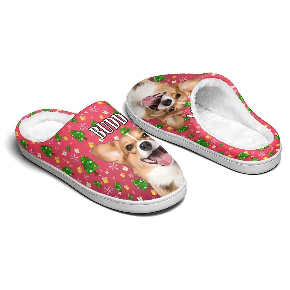 Custom Photo Cuddle Comfort - Personalized Fluffy Slippers with Dog & Cat Photos - Cozy Gift for Pet Owners and Pet Lovers Printbelle