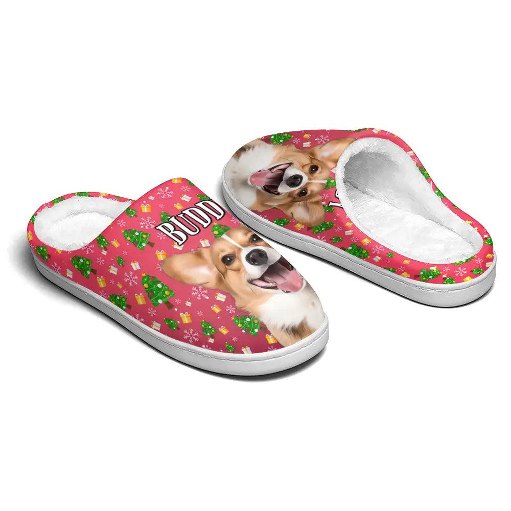 Custom Photo Cuddle Comfort - Personalized Fluffy Slippers with Dog & Cat Photos - Cozy Gift for Pet Owners and Pet Lovers