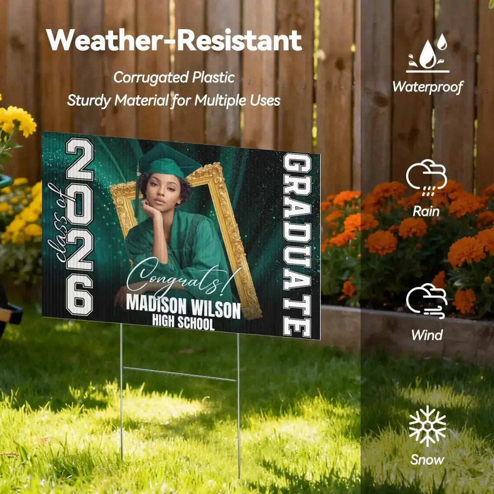 Custom Photo Graduation Sign 2026 Senior Yard Decor Gift Duconspace