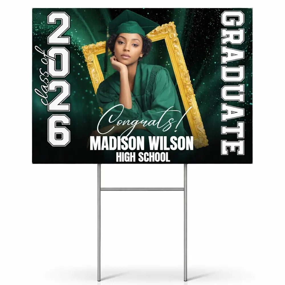 Custom Photo Graduation Sign 2026 Senior Yard Decor Gift Duconspace