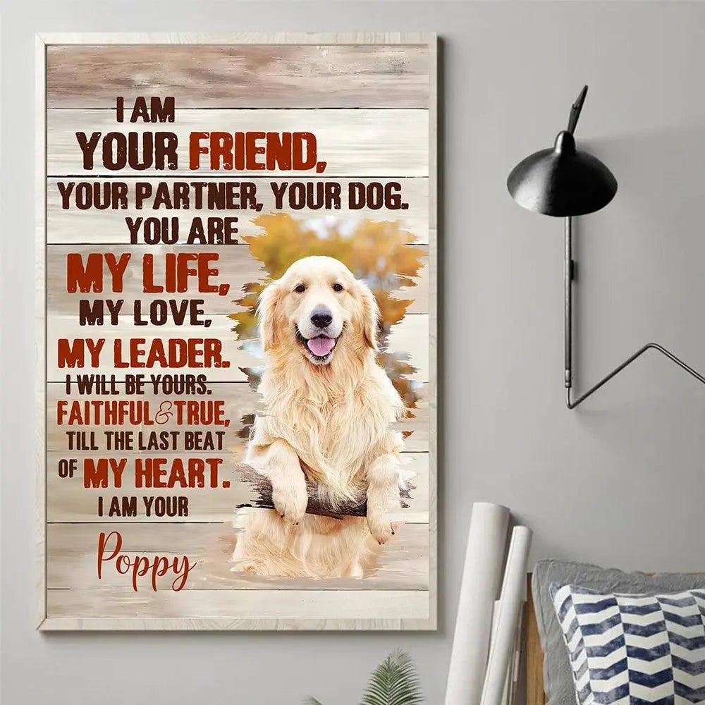 Custom Photo 'I Am Your Dog' - Personalized Dog Portrait Poster - Heartfelt Gift for Pet Owners Ducon Space