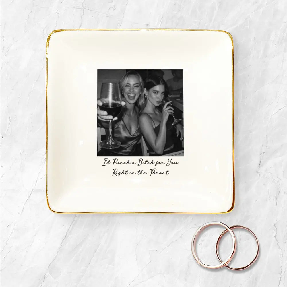 Custom Photo Jewelry Dish For Bestie Duconspace