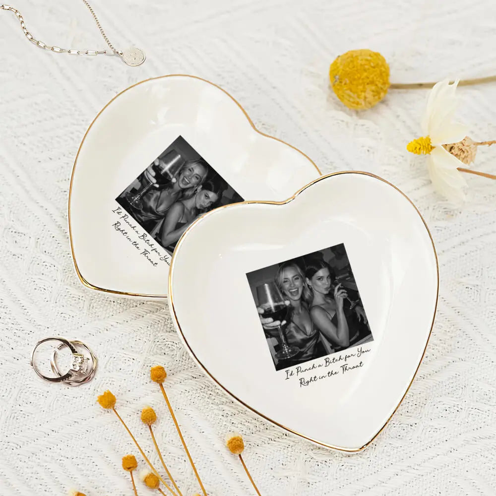 Custom Photo Jewelry Dish For Bestie Duconspace