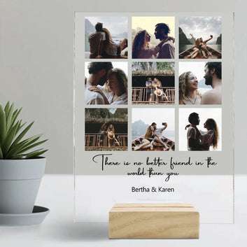 Custom Photo 'Light Up Our Lives' - Personalized Photo Night Light - LED Collage Lamp - Ideal Anniversary, Birthday Gift for Friends or Couples