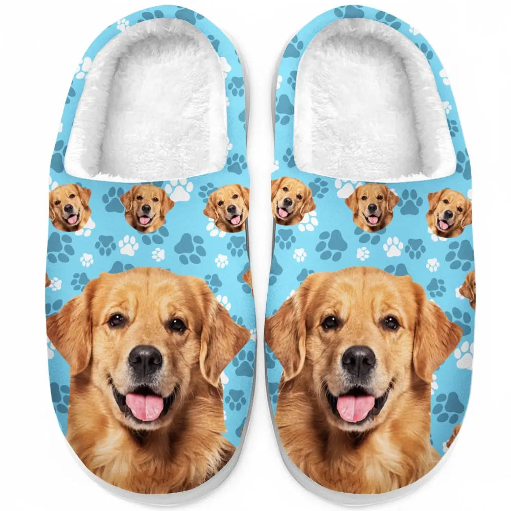 Custom Photo Naughty or Nice List - Personalized Custom Fluffy Slippers