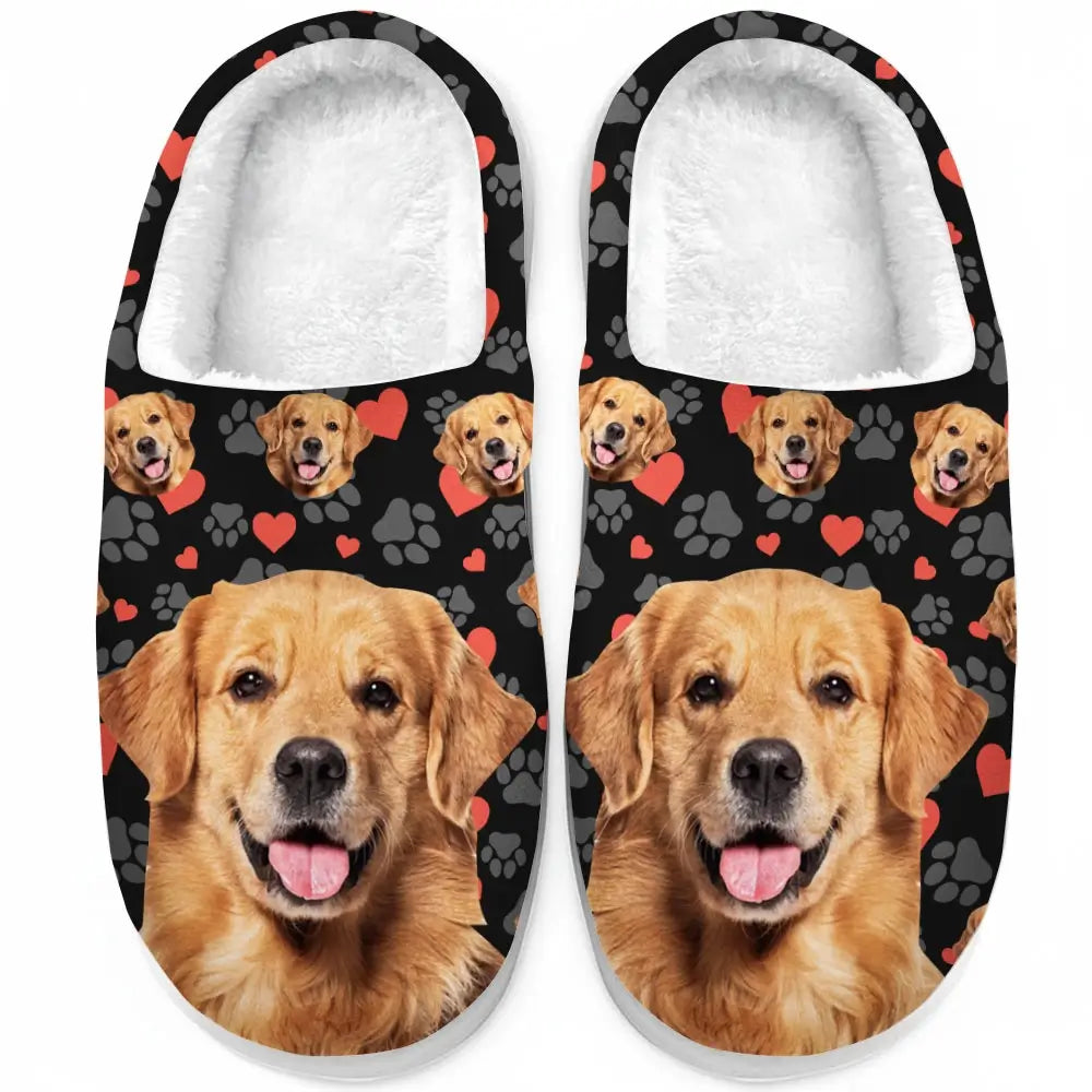 Custom Photo Naughty or Nice List - Personalized Custom Fluffy Slippers