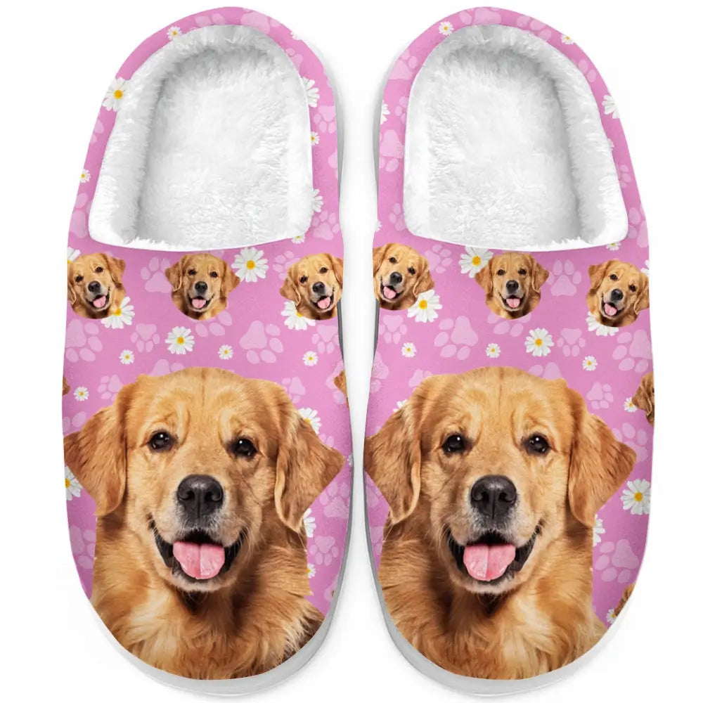 Custom Photo Naughty or Nice List - Personalized Custom Fluffy Slippers