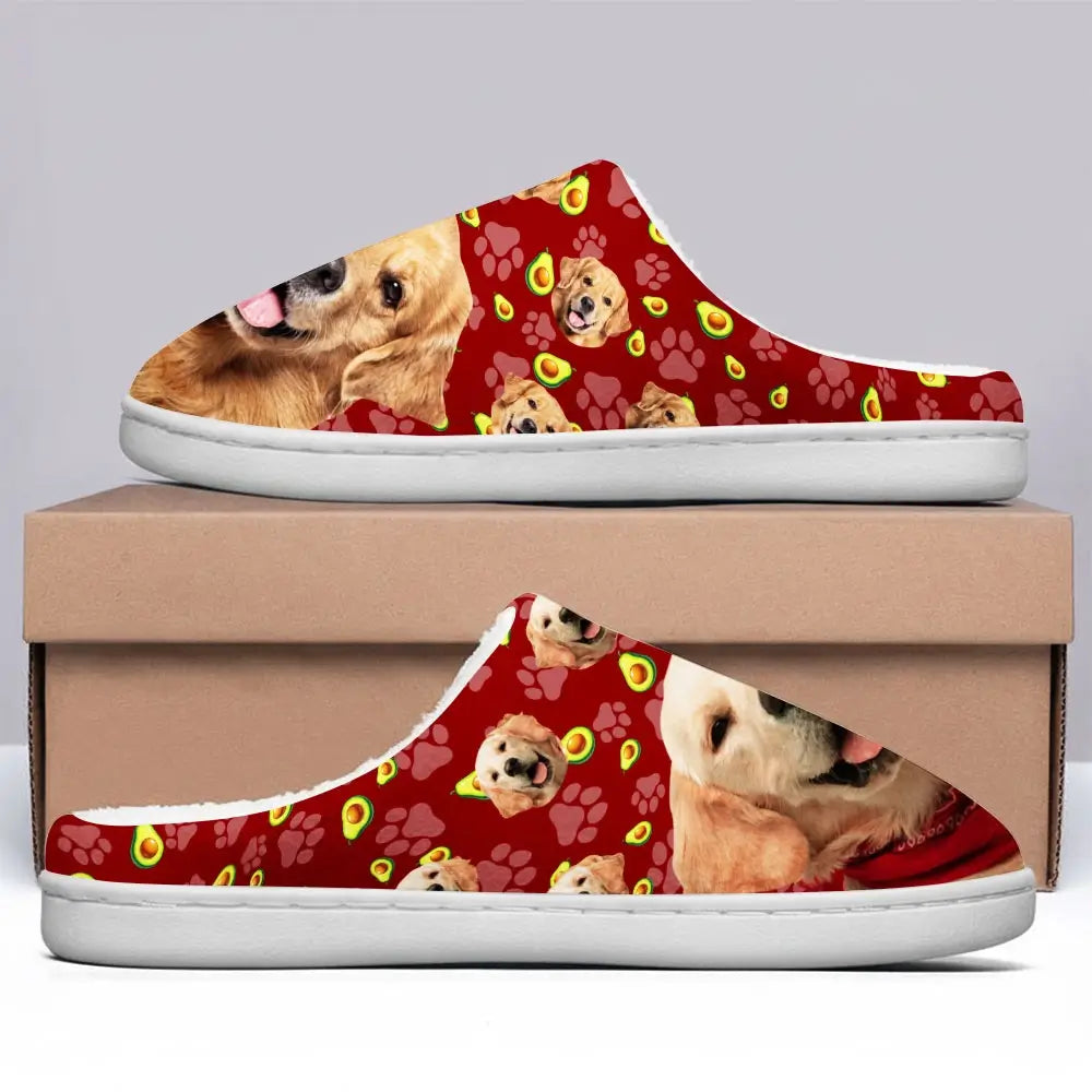 Custom Photo Naughty or Nice List - Personalized Custom Fluffy Slippers