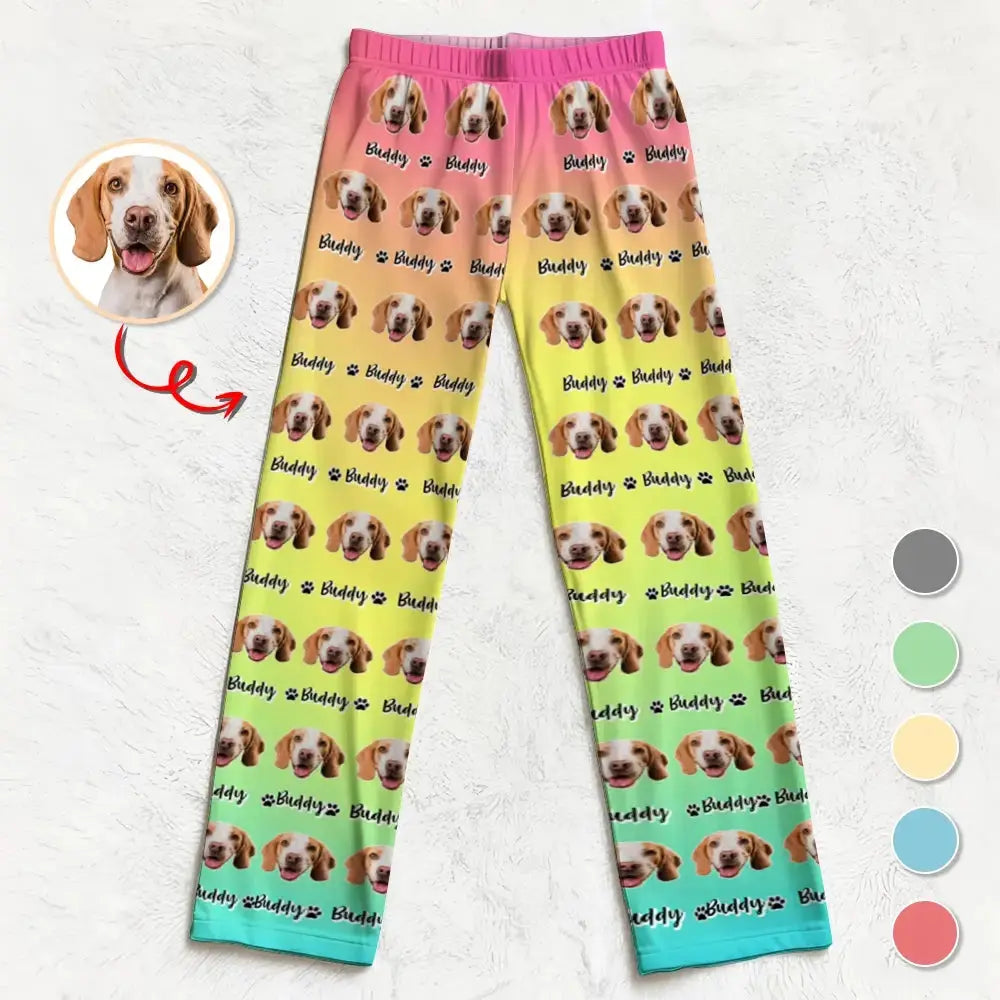Custom Photo Your Pet Face - Personalized Pajama Pants, Gift for Pet Owners Duconspace