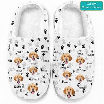 Personalized Christmas Slippers with Custom Pet Photos – Perfect Gift for Dog & Cat Lovers