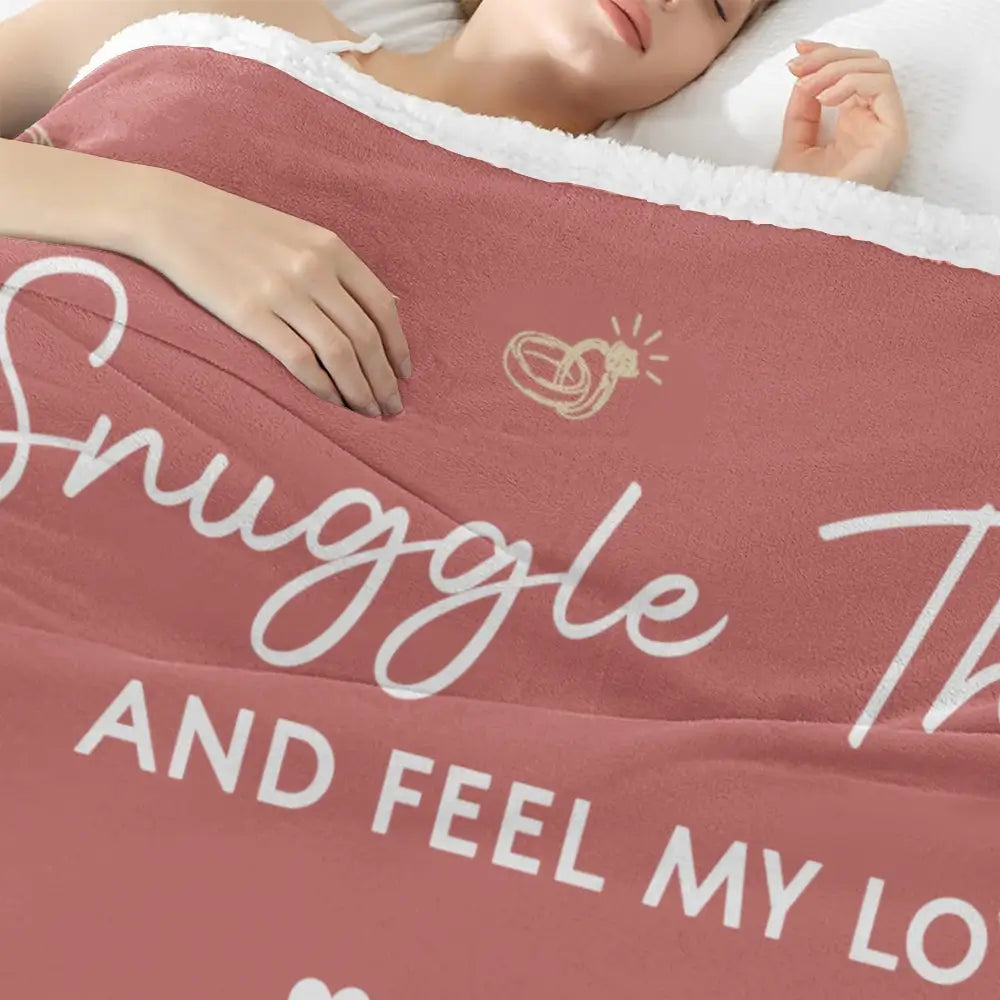 Custom Photo in Heart - Personalized Blanket  for Couples