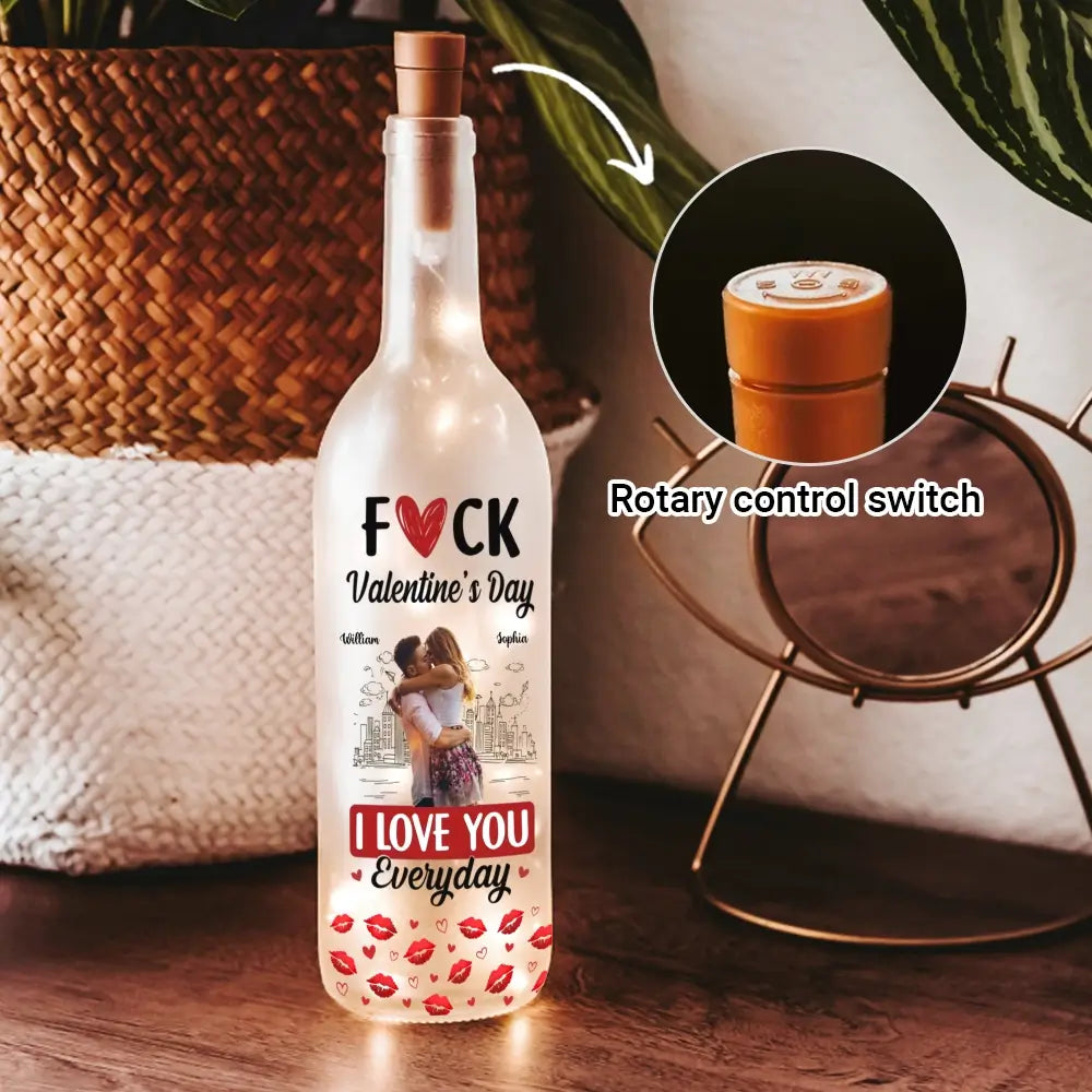 Custom Photo on Bottle Lamp -  Personalized Gift for Couples