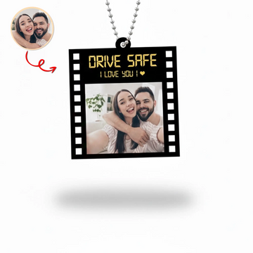 Custom Photo on Car Ornament - Personalized Gift for Couples