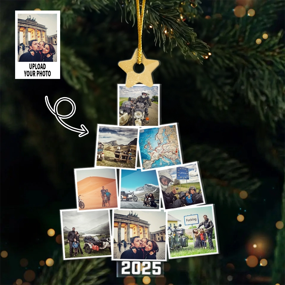 Custom Photo on Christmas Tree - Personalized Family Ornament, Meaningful Holiday Gift for Family Members