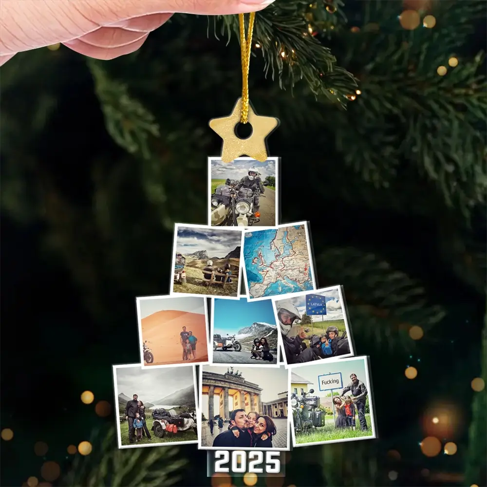 Custom Photo on Christmas Tree - Personalized Family Ornament, Meaningful Holiday Gift for Family Members