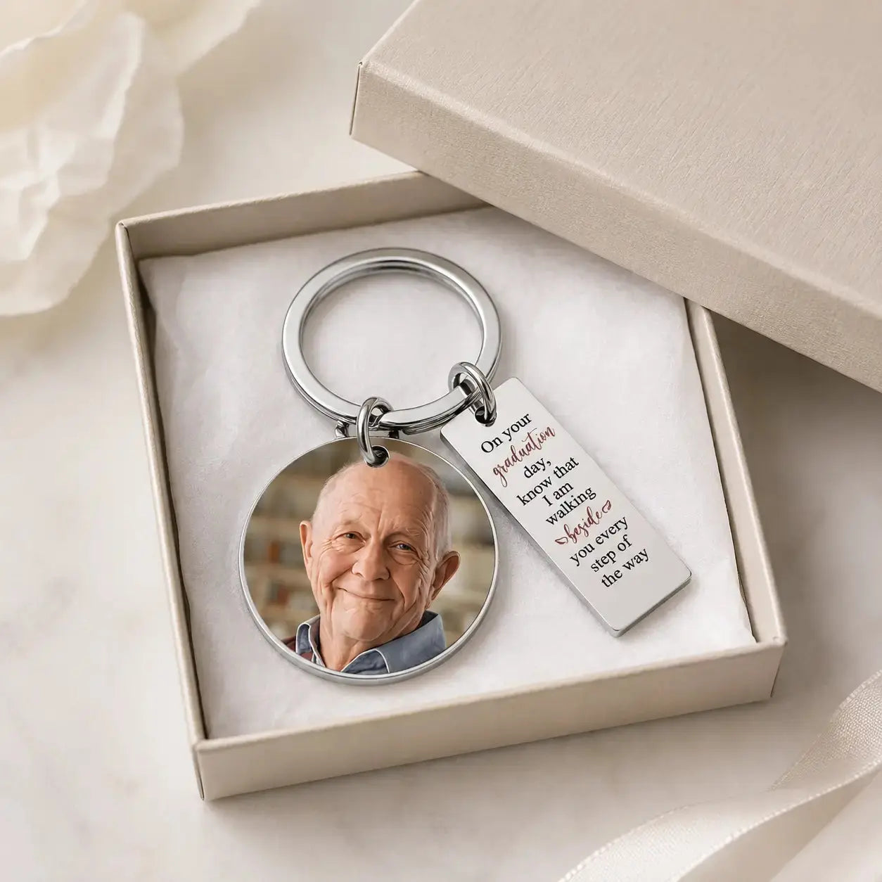 Custom Photo on Graduation Keychain - Perosnalized Gift for Him, Her Duconspace