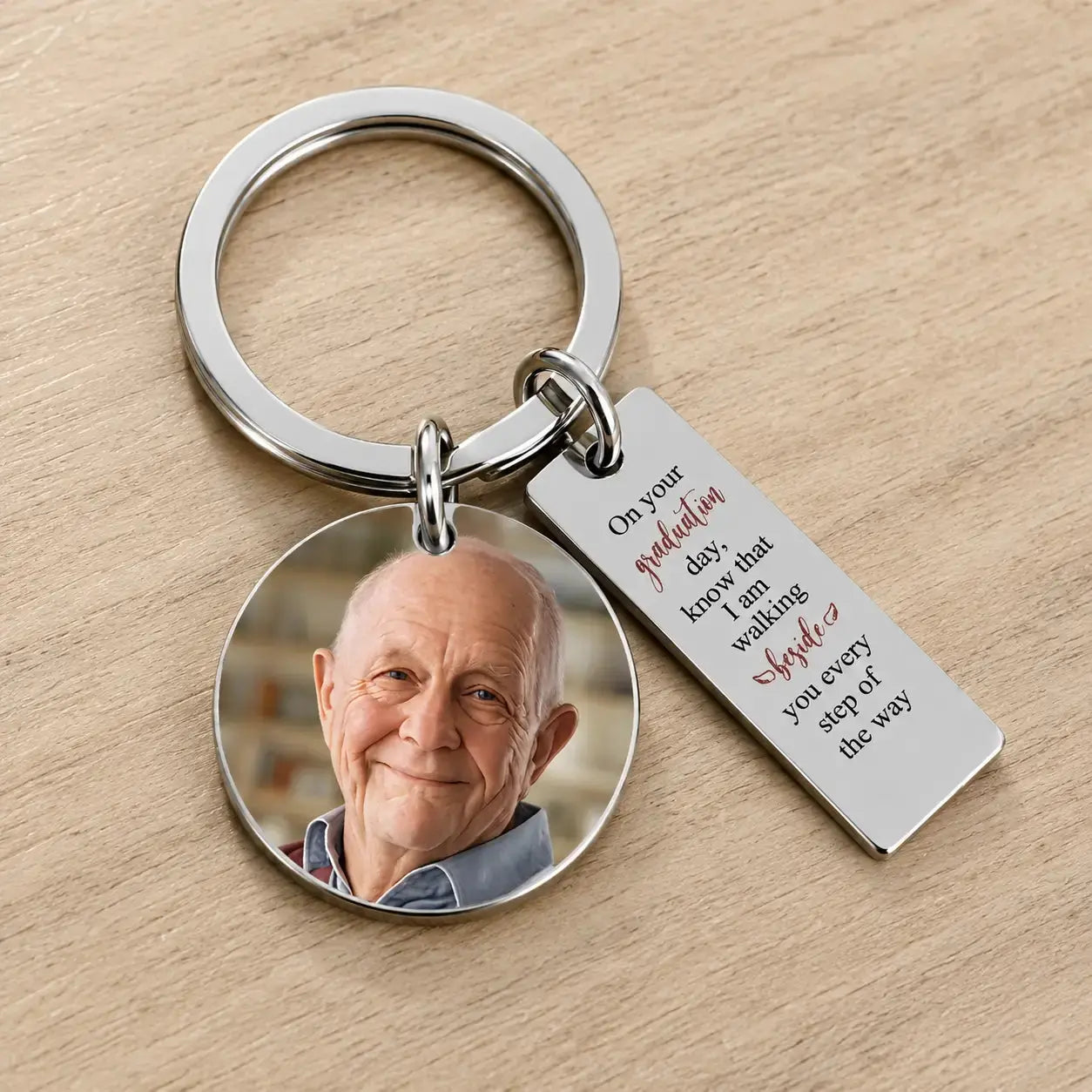 Custom Photo on Graduation Keychain - Perosnalized Gift for Him, Her Duconspace