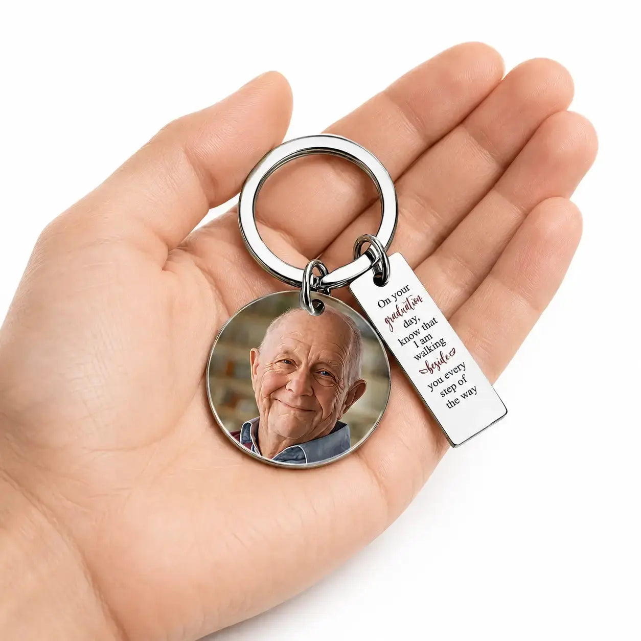 Custom Photo on Graduation Keychain - Perosnalized Gift for Him, Her Duconspace
