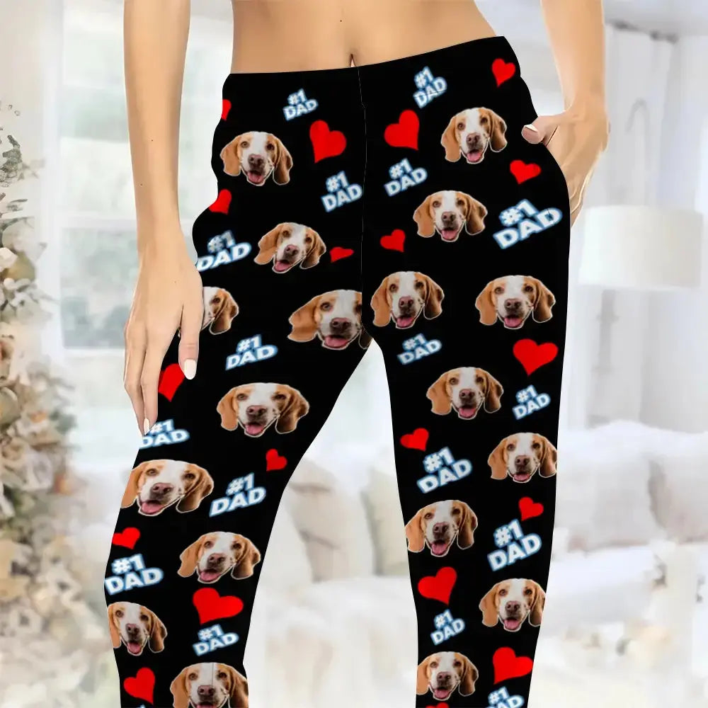 Custom Photo on Pajama Pants - Personalized Gift for Family Members Duconspace