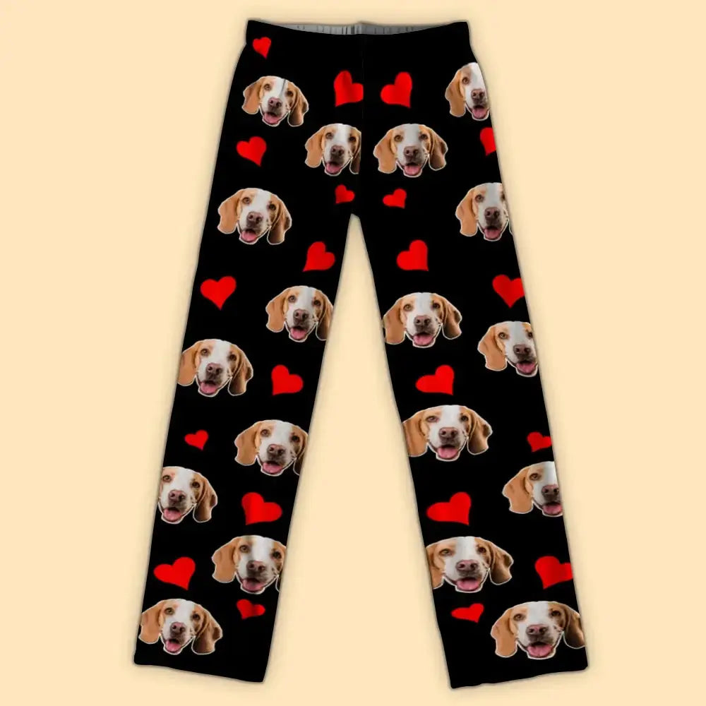 Custom Photo on Pajama Pants - Personalized Gift for Pet Lovers, Couple Duconspace