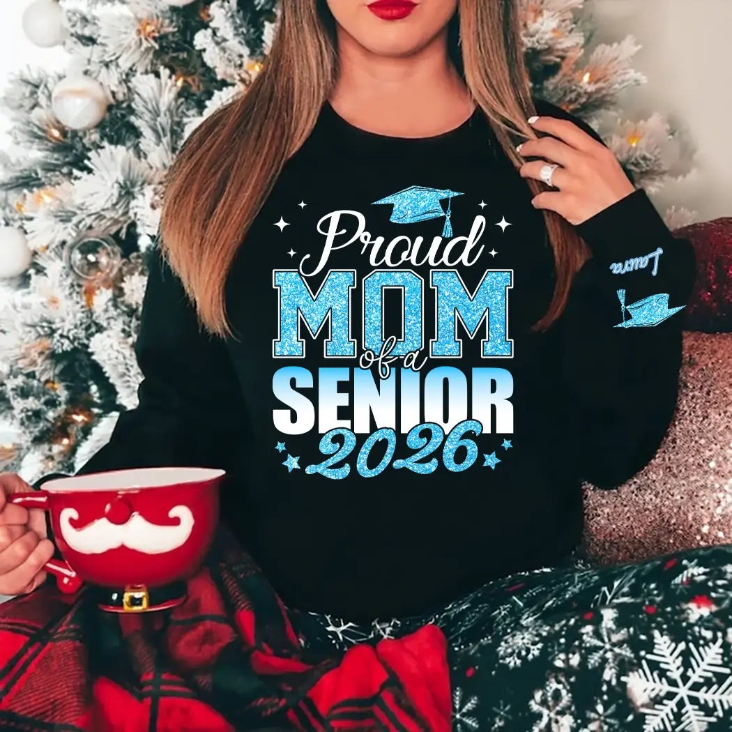Custom Proud Dad or Mom Senior 2026 Graduation Sweater Gift