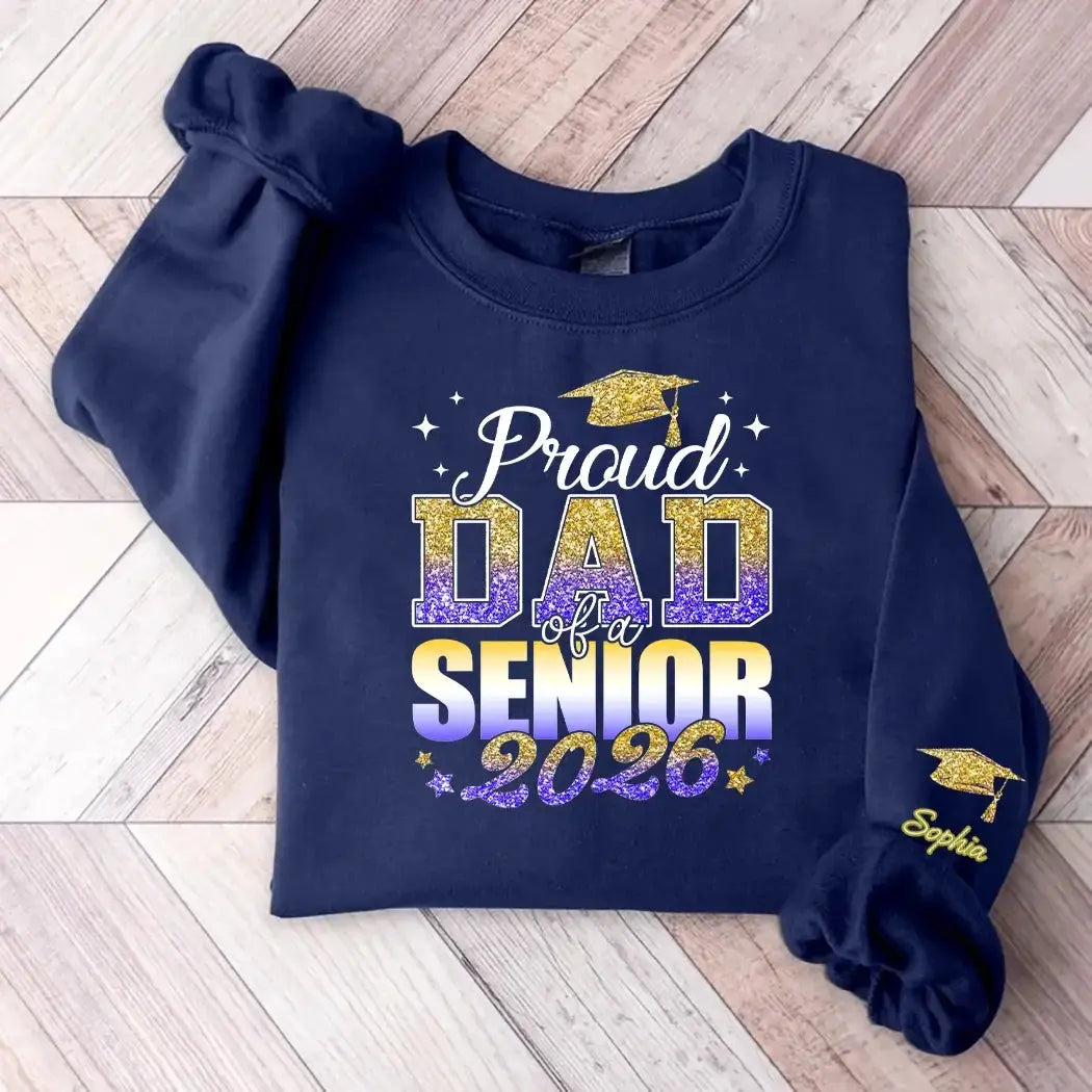 Spring Graduation Sweater Custom Proud Dad or Mom Senior 2026 Graduation Sweater Gift - 2D ...