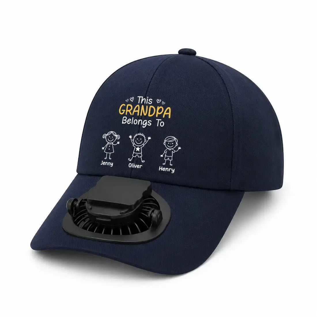 Custom Rechargeable Fan Hat for Outdoor Gift, Grandpa Belong Duconspace
