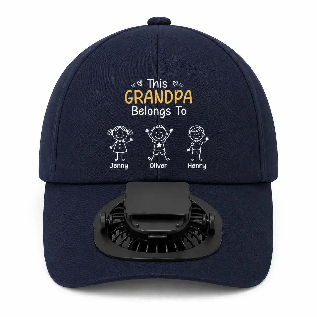 Custom Rechargeable Fan Hat for Outdoor Gift, Grandpa Belong Duconspace