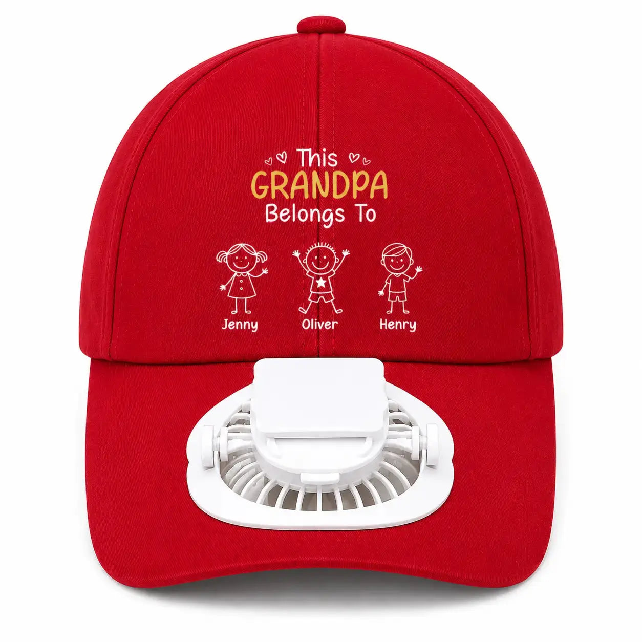 Custom Rechargeable Fan Hat for Outdoor Gift, Grandpa Belong Duconspace