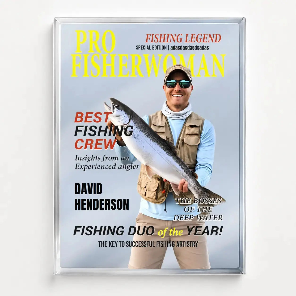 Custom Shaped Acrylic Plaque - Personalized Gift for Fisherman Duconspace