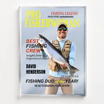 Custom Shaped Acrylic Plaque - Personalized Gift for Fisherman Duconspace