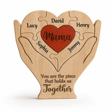 Custom Shaped Wooden Art Puzzle - Personalized Gift for Mother Day Duconspace
