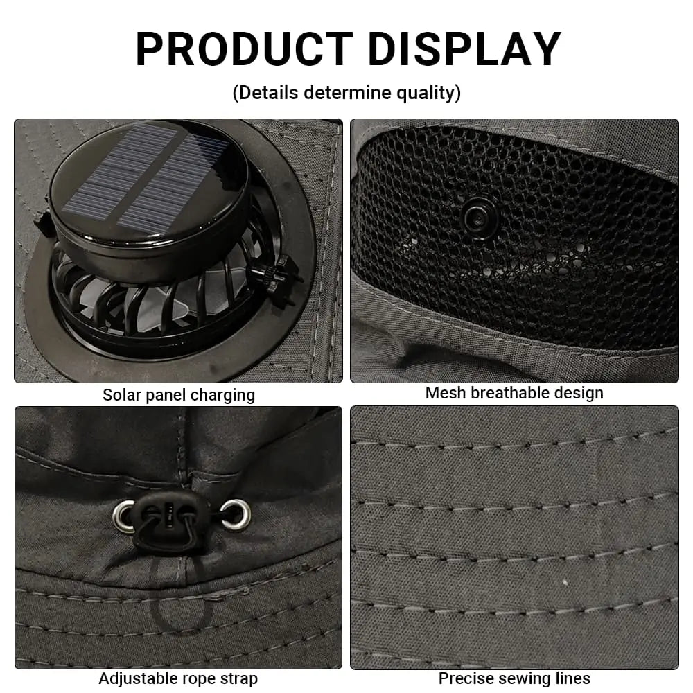 Custom Solar Fan Hat for Grandpa, Grandpa Belong To Hat Duconspace