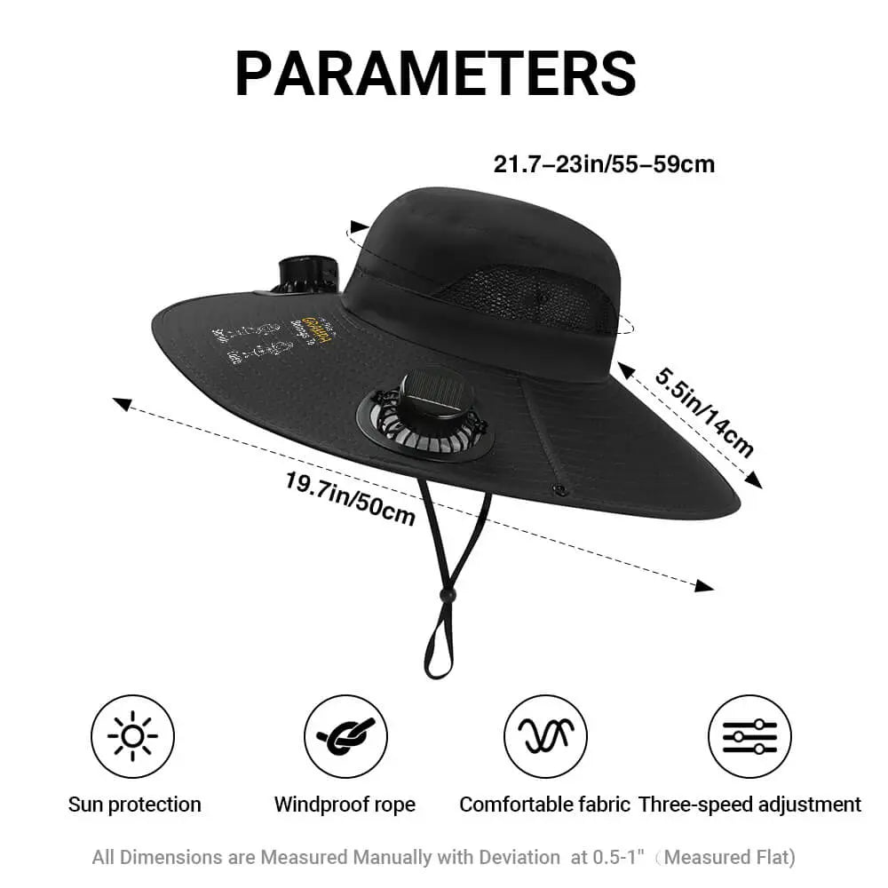 Custom Solar Fan Hat for Grandpa, Grandpa Belong To Hat Duconspace