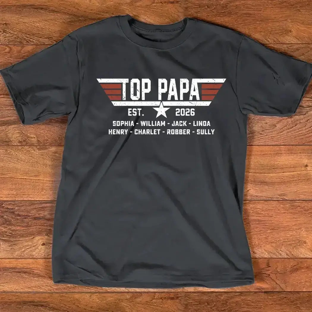 Custom Top Dad Shirt - Personalized Gift for Father's Day Duconspace