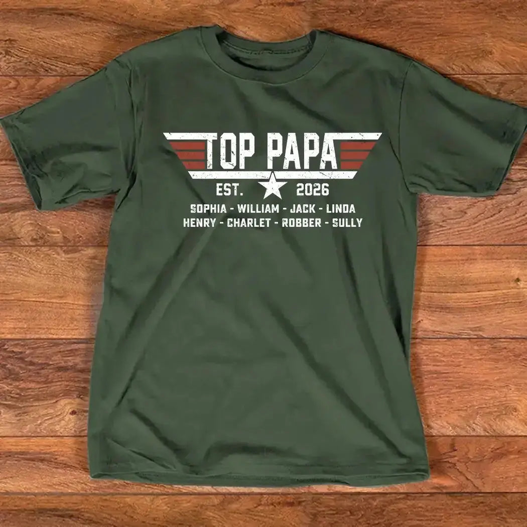 Custom Top Dad Shirt - Personalized Gift for Father's Day Duconspace