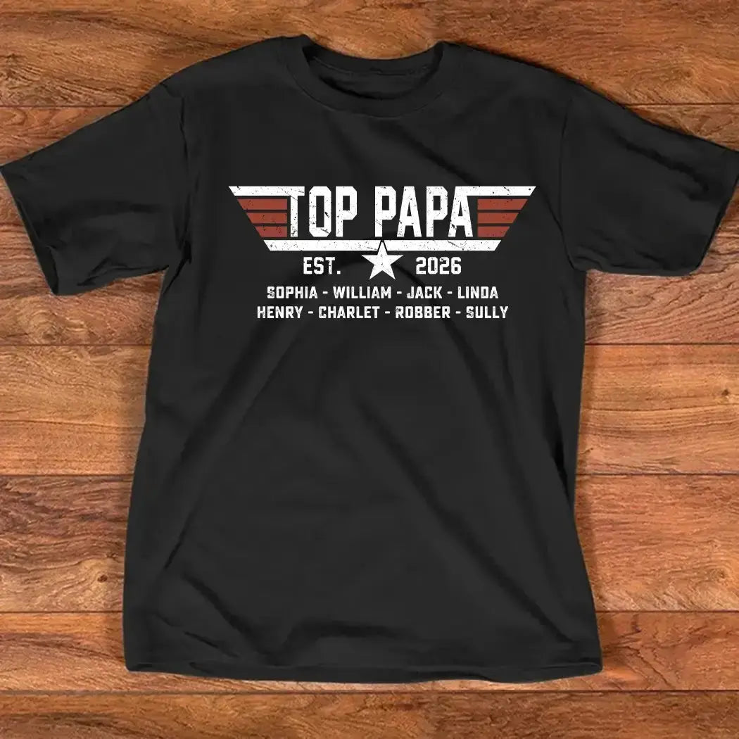 Custom Top Dad Shirt - Personalized Gift for Father's Day Duconspace