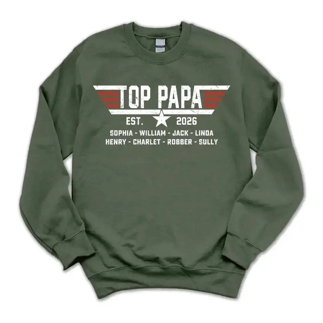 Custom Top Dad Shirt - Personalized Gift for Father's Day Duconspace