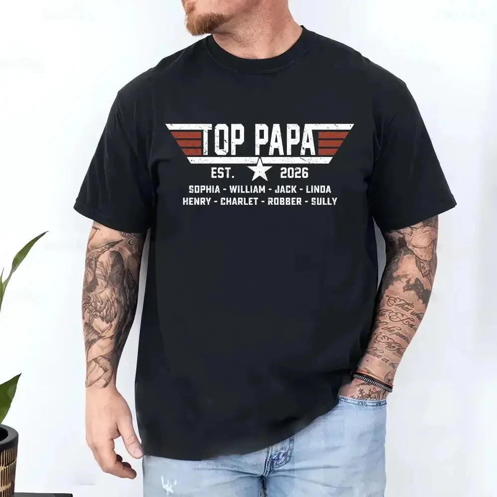 Custom Top Dad Shirt - Personalized Gift for Father's Day Duconspace